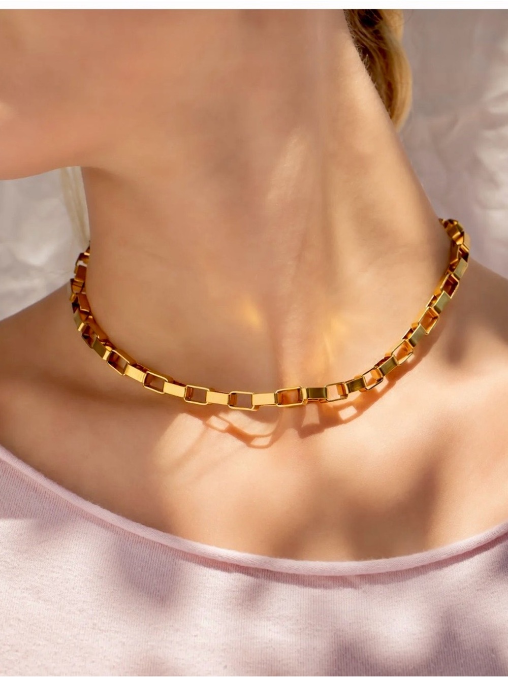 18K Gold Filled Chunky Paperclip Chain Necklace